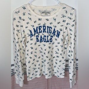 Juniors Small American Eagle Floral Thermal